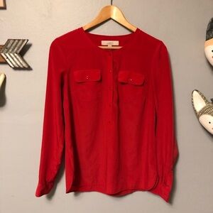 Loft red blouse size small. Cute for Valentine’s Day.